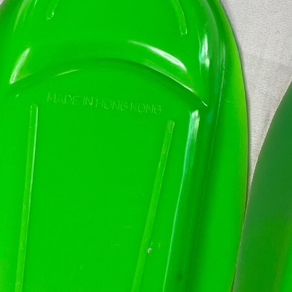 Beacon Plastic Corn on the Cob Trays Lime Green Plates Vintage Retro Set of 4 u - Picture 5 of 7